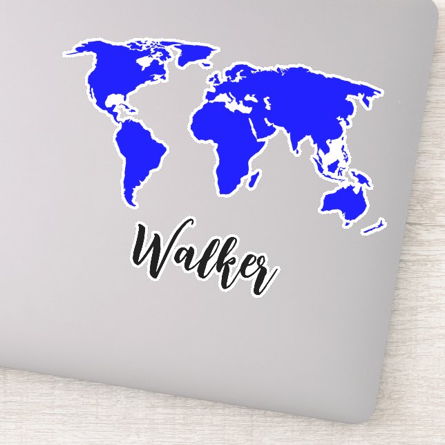 Sticker (Carte du monde pour le voyage et le déplacement)  (Détail)