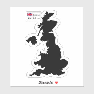 Sticker Carte du Royaume-Uni (UK)