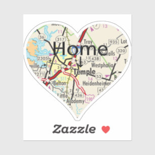 Sticker Carte du Temple Texas