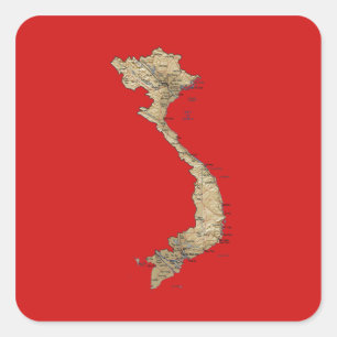 Sticker Carte du Vietnam