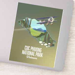Sticker Carte du Vietnam du Parc national Cuc Phuong