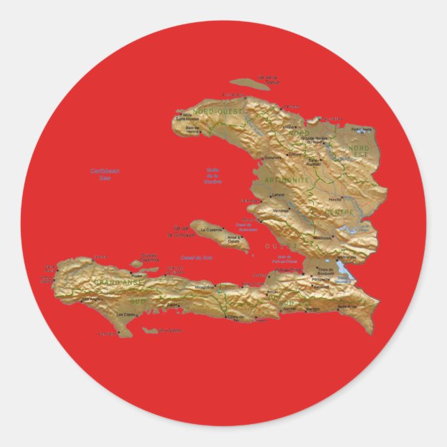 Sticker Carte Haïti (Devant)
