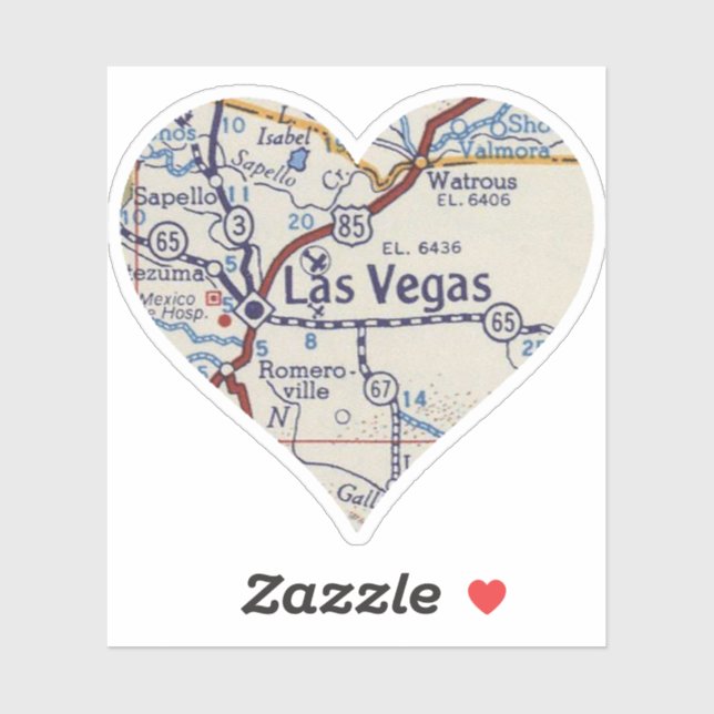 Sticker Carte Las Vegas Nouveau-Mexique (Feuille)