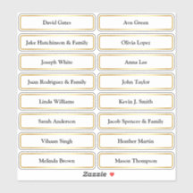 Carte Mariage Golden Guest Name