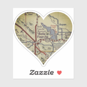 Sticker Carte Old Belle Fourche SD