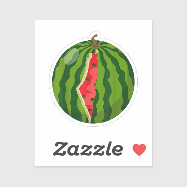 Sticker Carte Palestine Watermelon Arabe Calligraphie (Feuille)