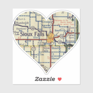 Sticker Carte SD Old Sioux Falls