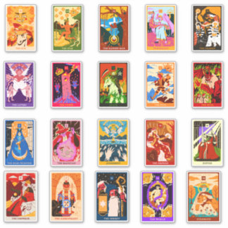 Sticker Carte Tarot Witchy Magique, Imaginaire
