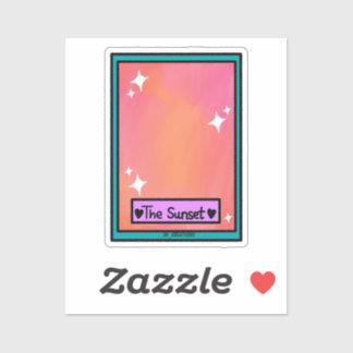Sticker Carte Tarrot coucher de soleil