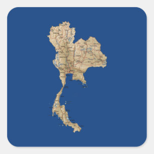 Sticker Carte Thaïlande