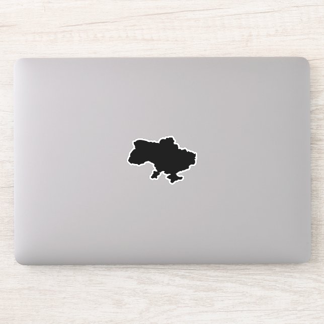 Sticker Carte ukrainienne en noir (Ordinateur)