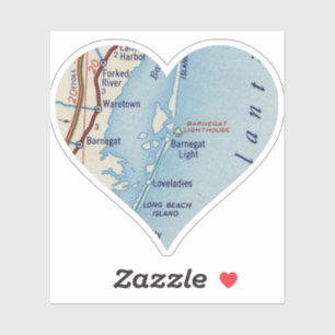 Sticker Carte Vintage Barnegat NJ