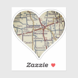 Sticker Carte vintage Sikeston