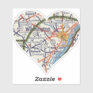 Sticker Carte Vintage Wilmington