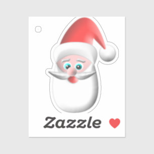Sticker Cartographie Père Noël Face