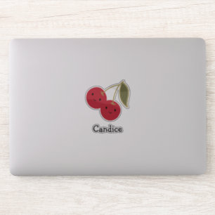 Sticker Carton mignon souriant Kawaii Cerises