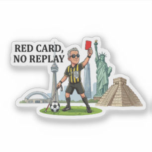 Sticker Carton rouge de l'arbitre aveugle