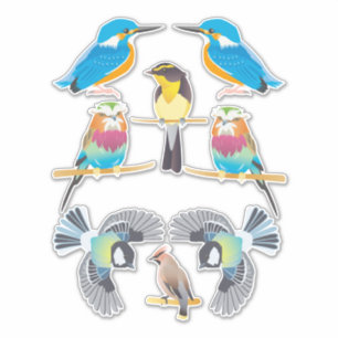 Sticker Cartoon Birds Clip art nature animale