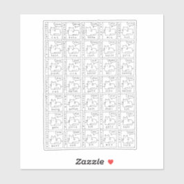 Sticker Cartoon Cats Different Meow Languages 