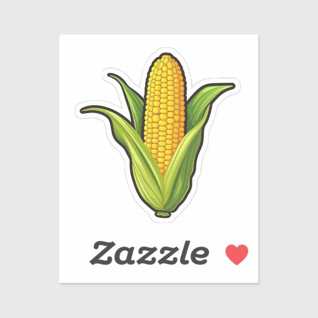 Sticker Cartoon corn (Feuille)