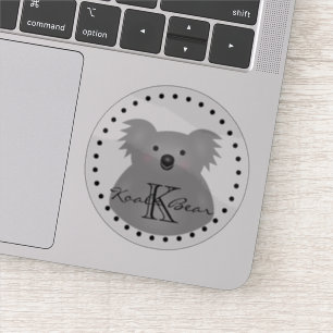 Sticker Cartoon mignon Australie Koala Oear Monogramme Rou