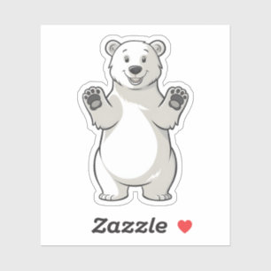 Sticker Cartoon mignon Ours polaire Design animal arctique