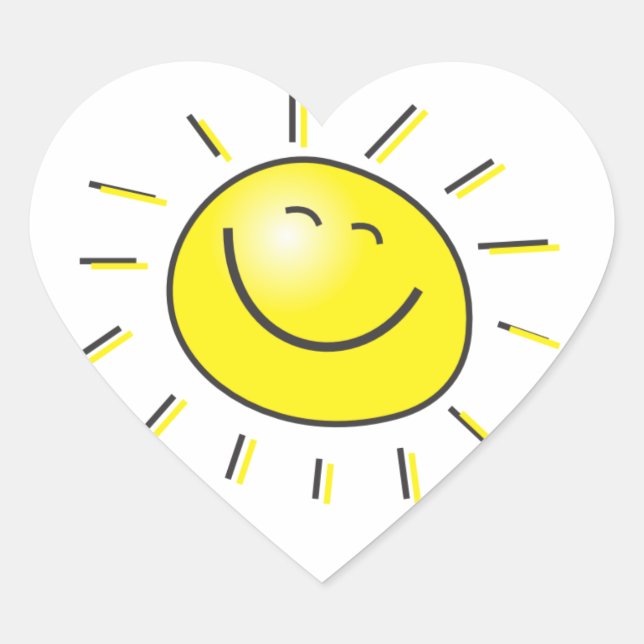 Sticker Cartoon Sun Heart (Devant)