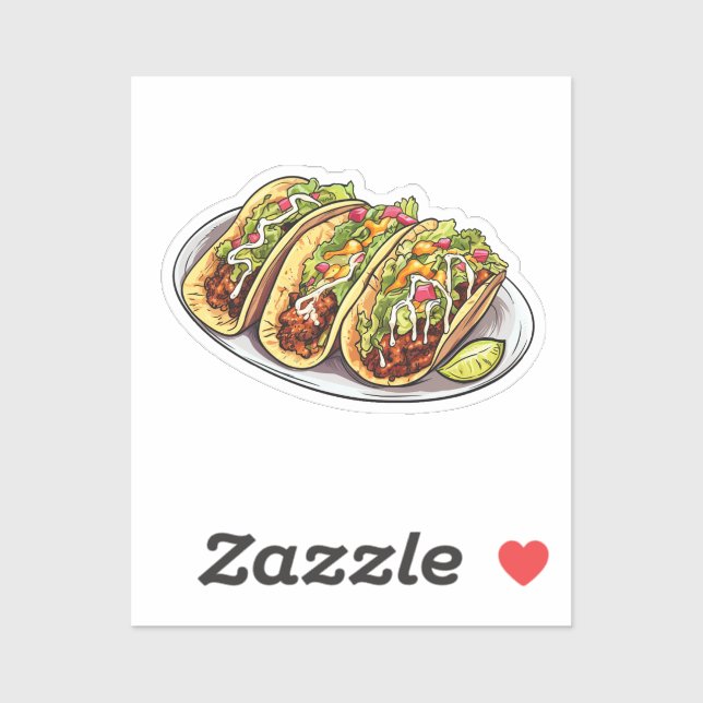 Sticker Cartoon taco (Feuille)