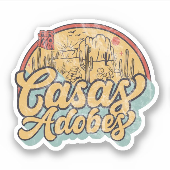 Sticker Casas Adobes, arizona (Devant)