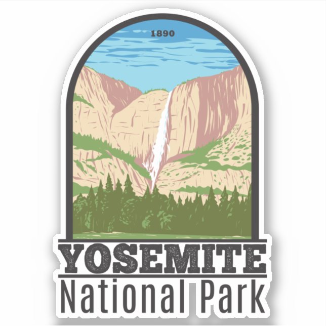 Sticker Cascade de Yosemite National Park California (Devant)