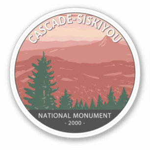 Sticker Cascade Siskiyou National Monument Oregon Vintage