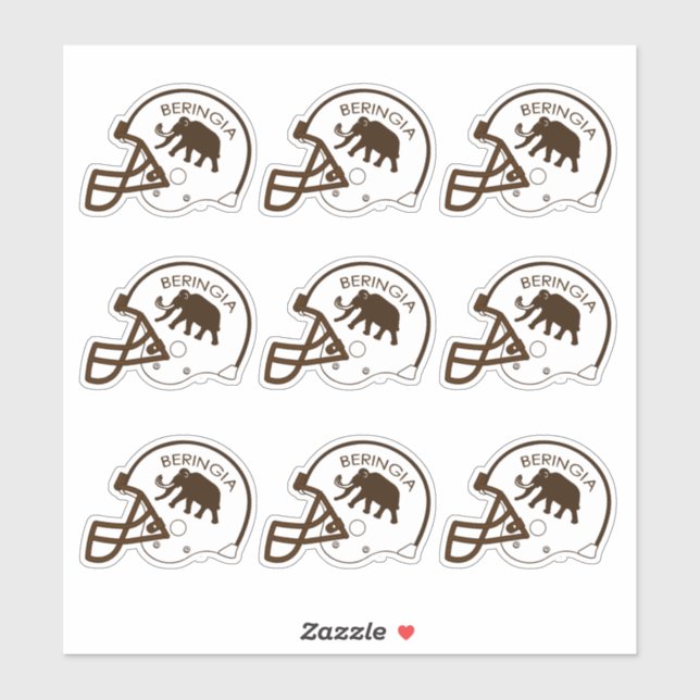 Sticker casque de football de l'Université de Beri (Feuille)