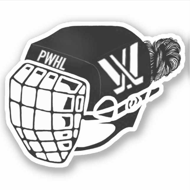 Sticker Casque de hockey féminin PWHL (Devant)