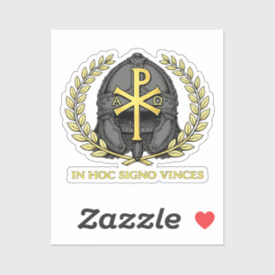 Sticker Casque Romain Chi-Rho « In Hoc Signo Vinces »