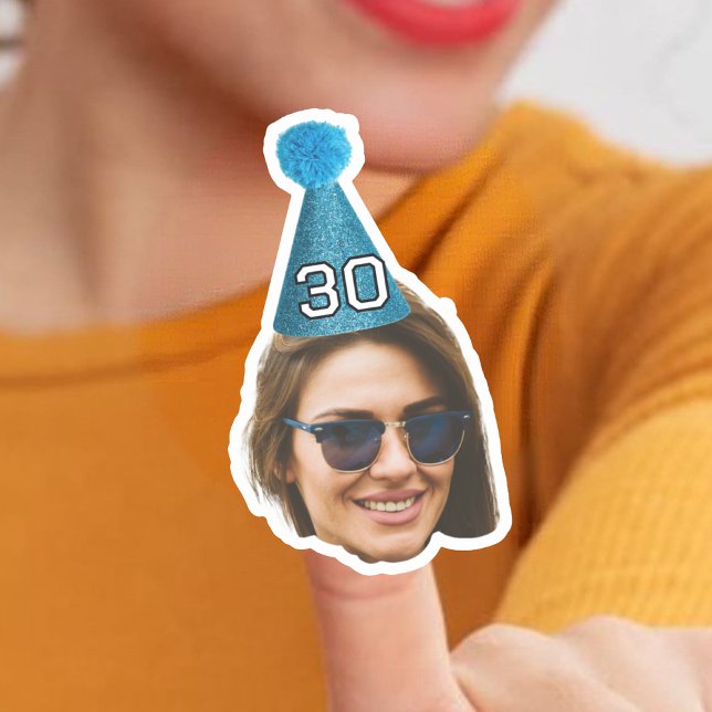 Sticker Casquette Anniversaire Personnalisé, Visag (Créateur téléchargé)