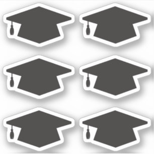 Sticker Casquette de graduation noire -  de grade Casquett