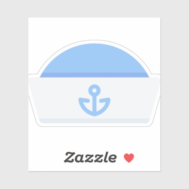 Sticker casquette marin (Feuille)