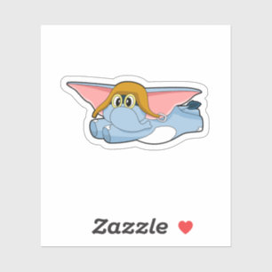 Sticker Casquette pilote éléphant