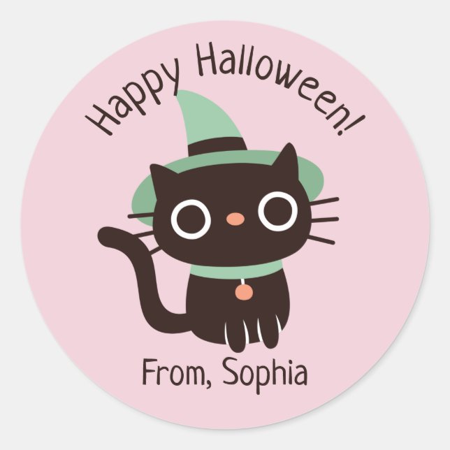 Sticker Casquette pour sorcière de chat noir pour  (Devant)