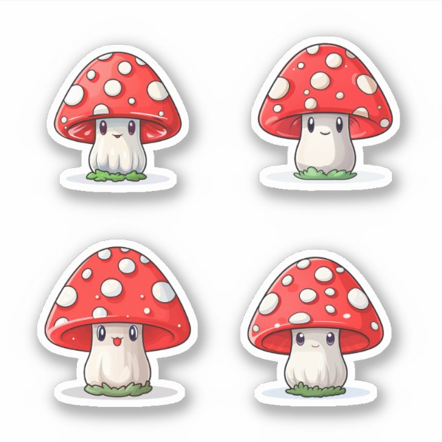 Sticker Casquette rouge Cute Kawaii (Devant)