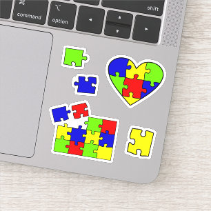 Sticker Casse-tête d'acceptation de l'autisme Journée de s