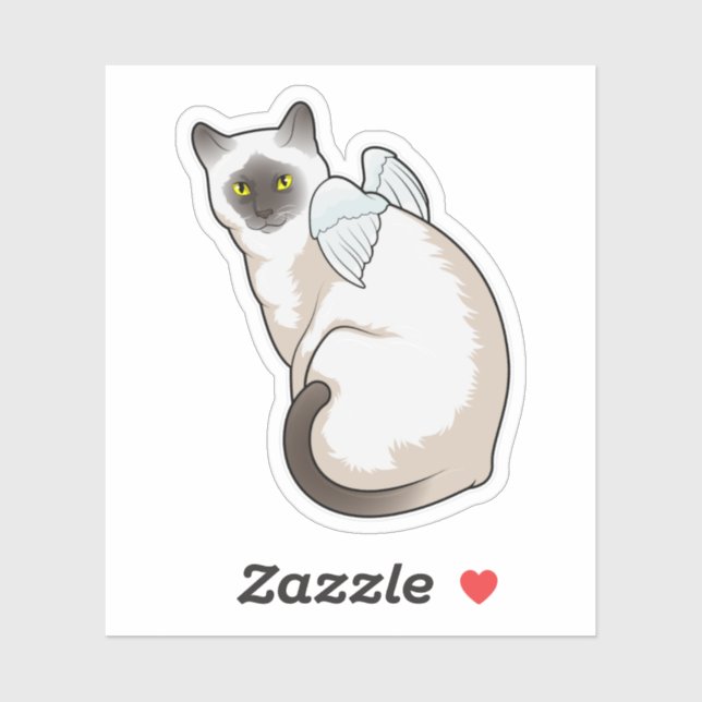 Sticker Cat Angel (Feuille)
