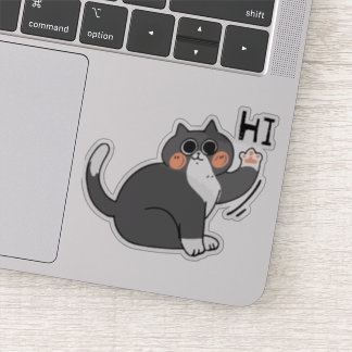 Sticker Cat dit Hi