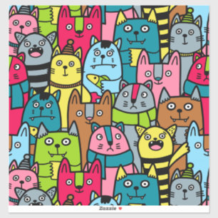 Sticker Cat et kitten