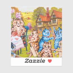 Sticker Cat Garden Party