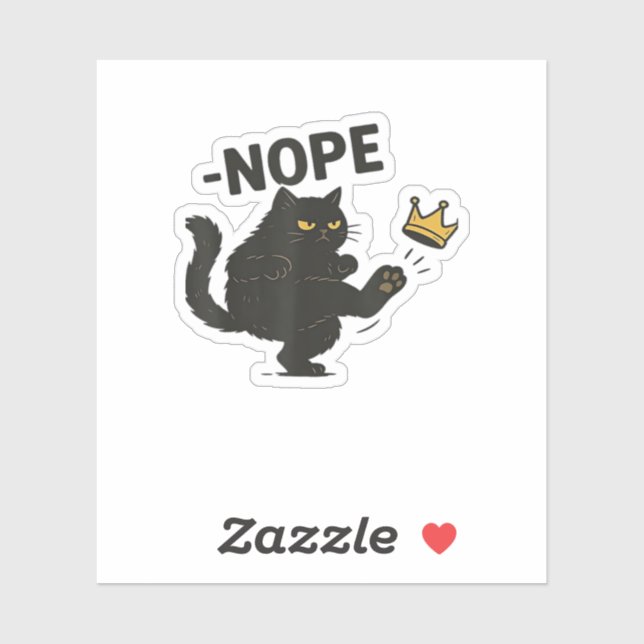 Sticker Cat No Kings In America  (Feuille)