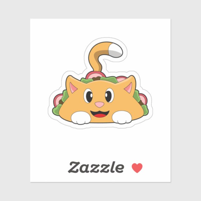 Sticker Cat Taco (Feuille)