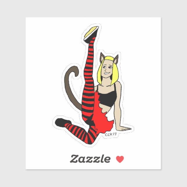 Sticker catgirl (Feuille)