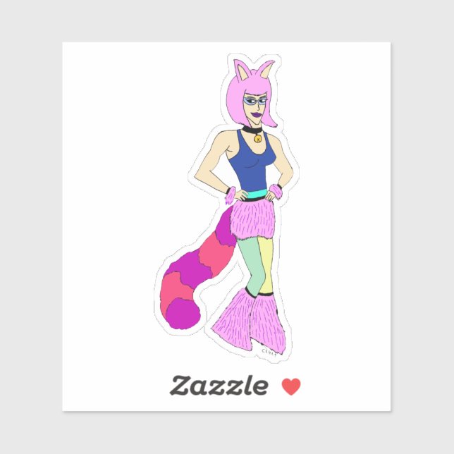 Sticker catgirl (Feuille)