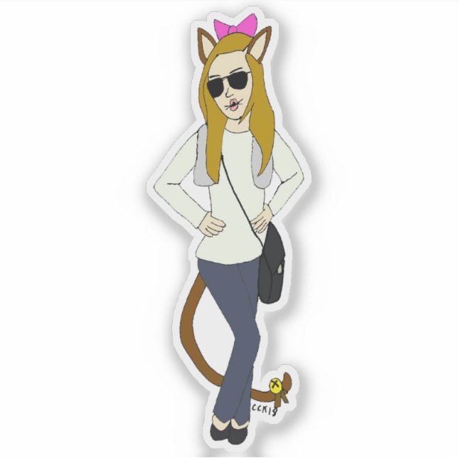 Sticker catgirl (Devant)